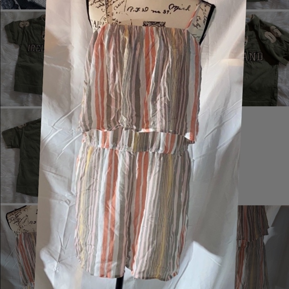 A.N.A STRIPPED ROMPER WOMEN’S SIZE LRG